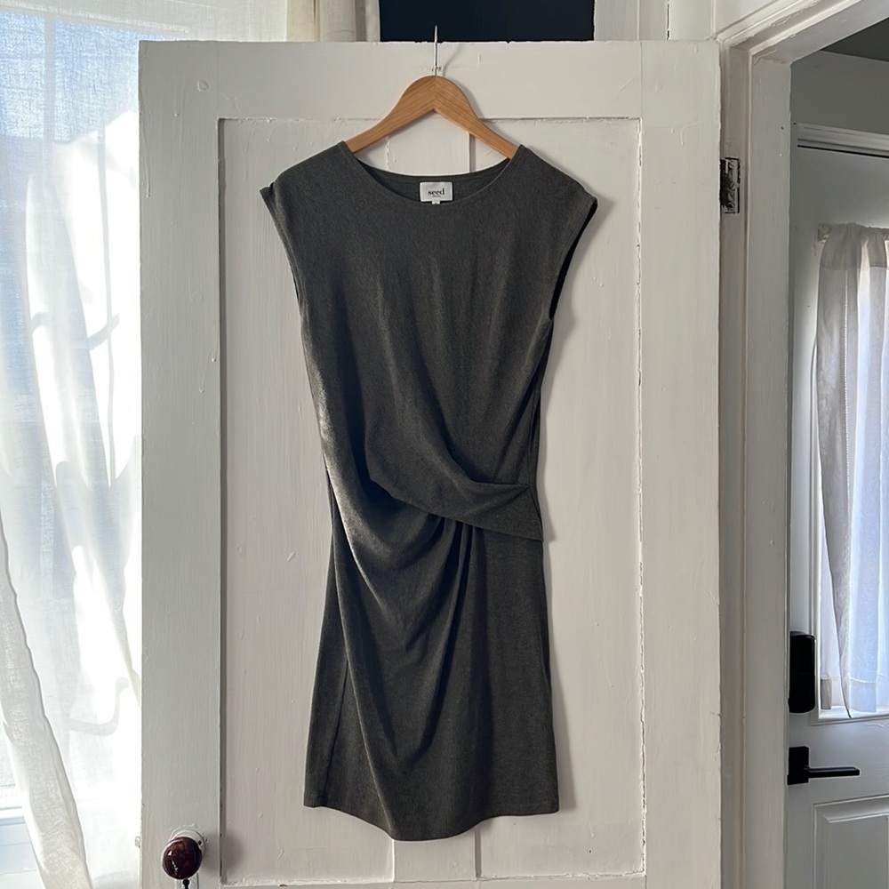 Seed Heritage Dark Gray Draped Dress